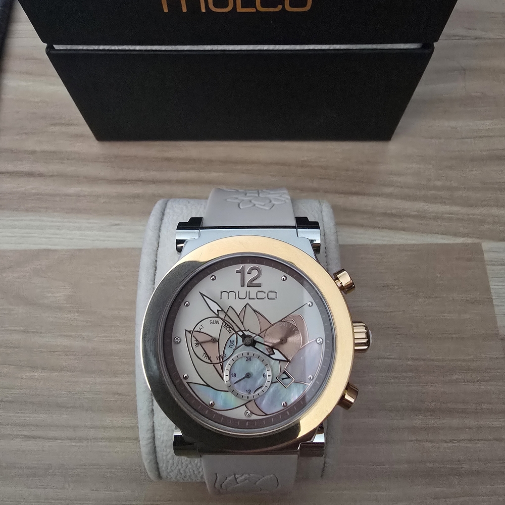 Mulco Two-Tone Watch with Gold Bezel